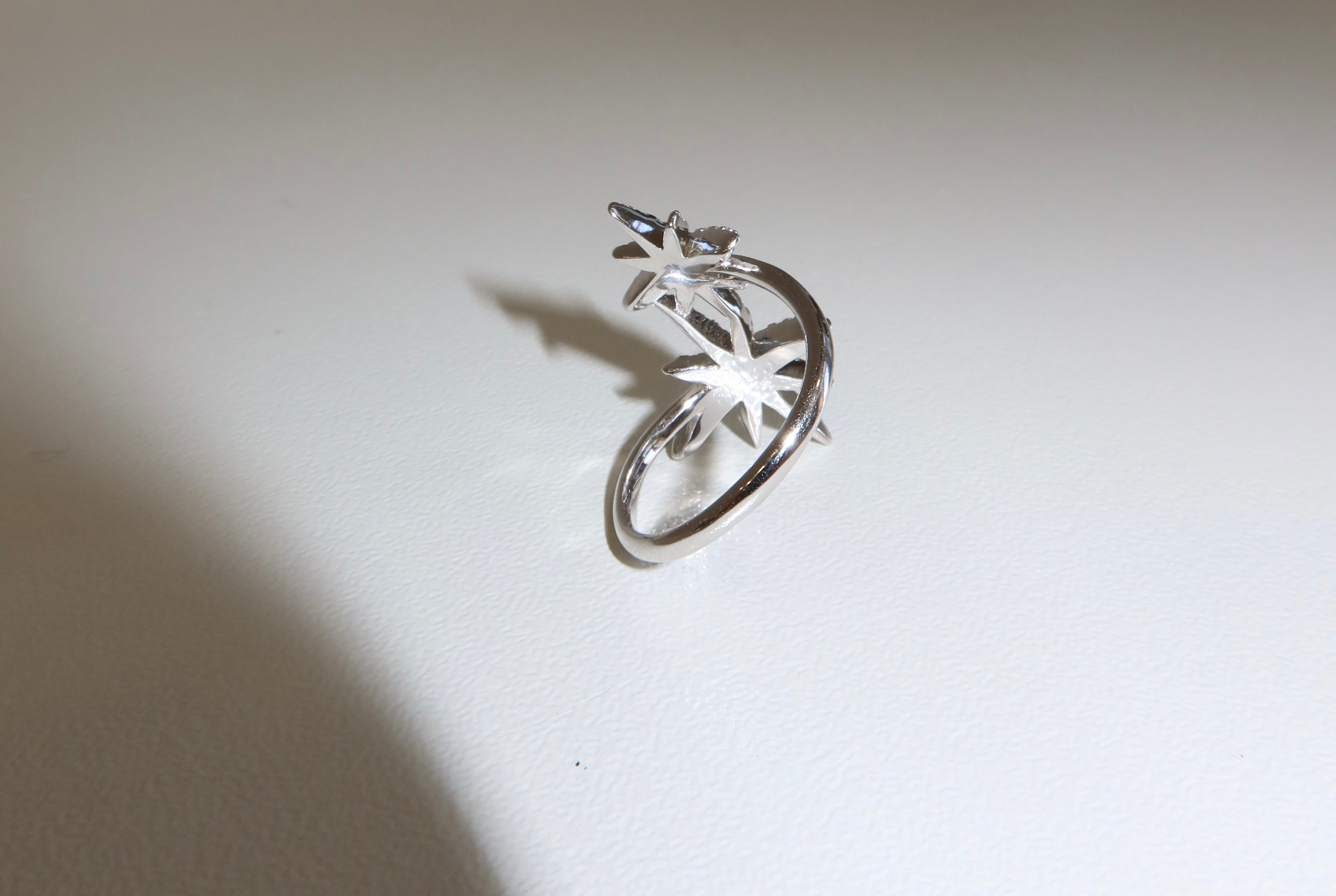 Anello Doppia Stella Luminosa