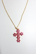 Collana Croce Ruby Bloom