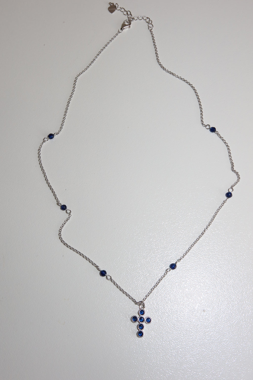 Collana Croce Blue Rosary