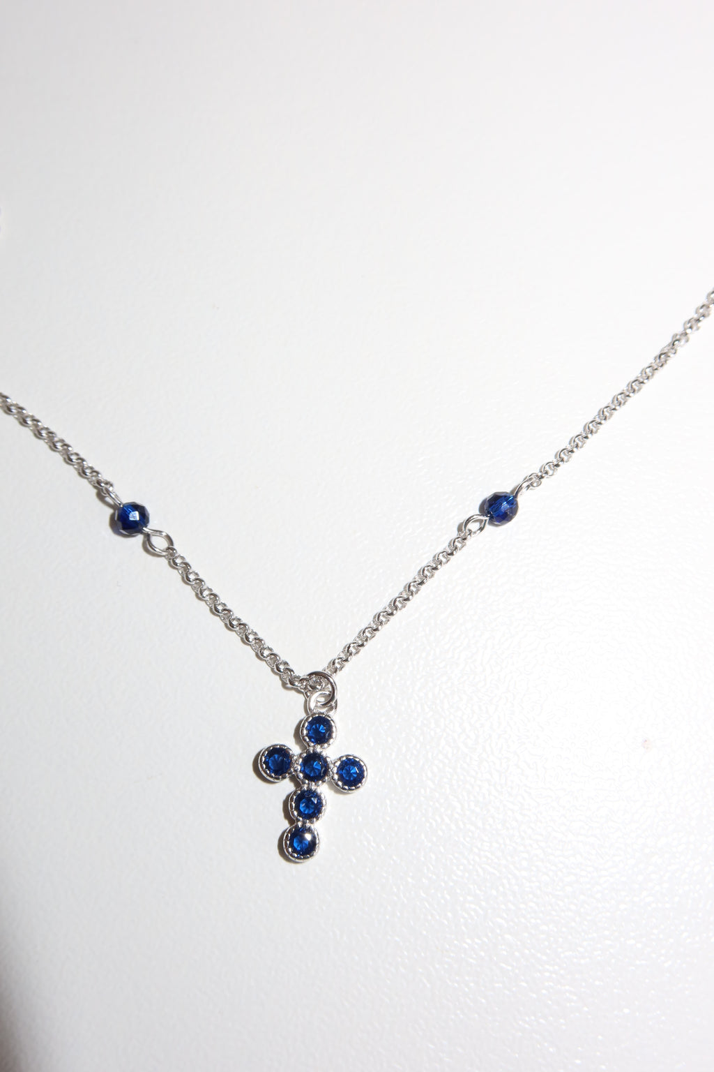 Collana Croce Blue Rosary
