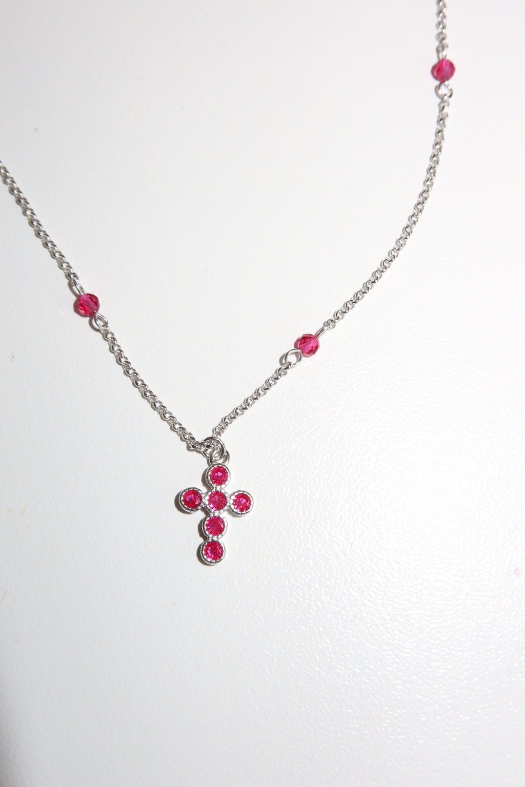 Collana Croce Pink Rosary