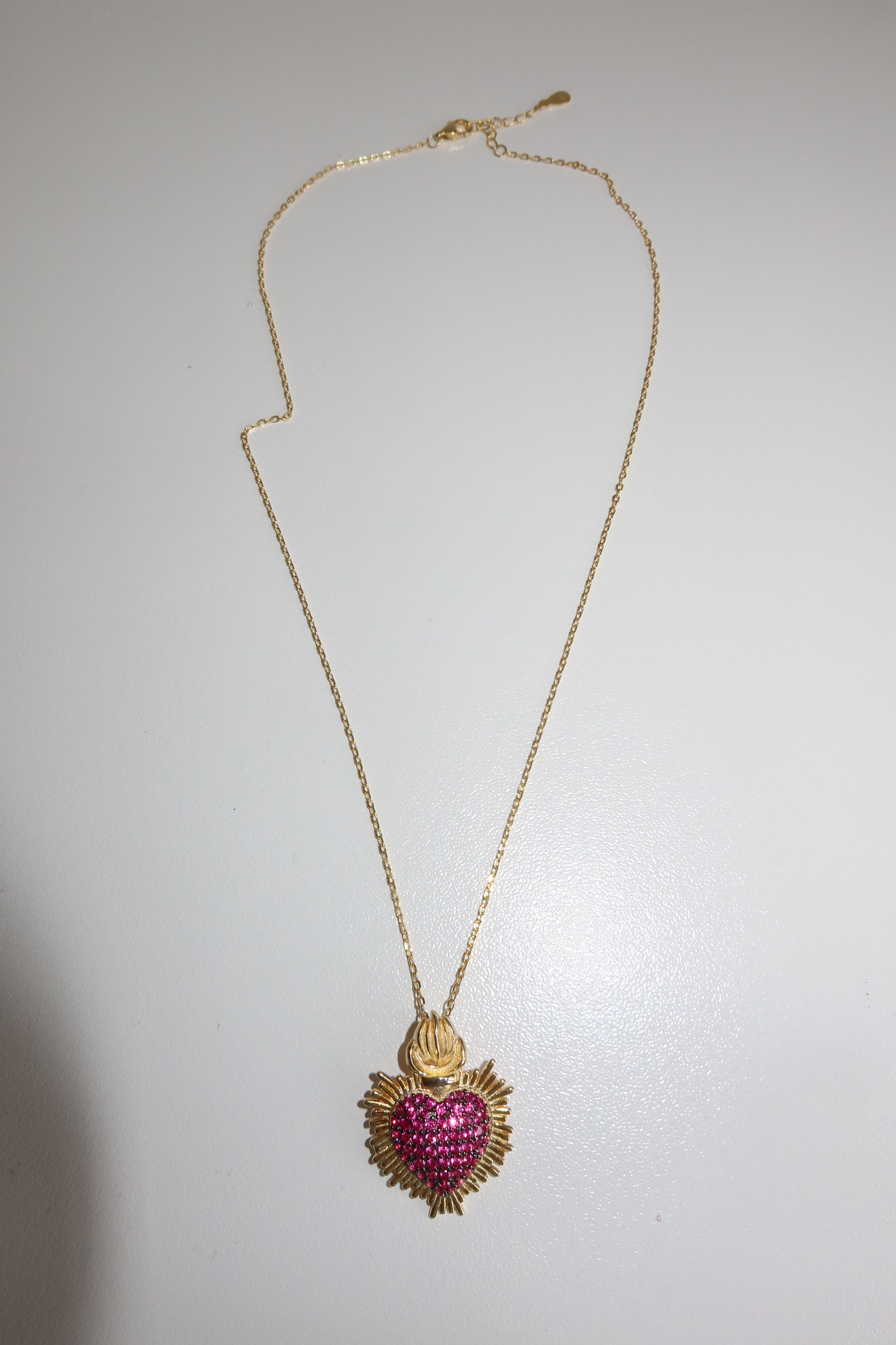 Collana Cuore Sacro Ruby