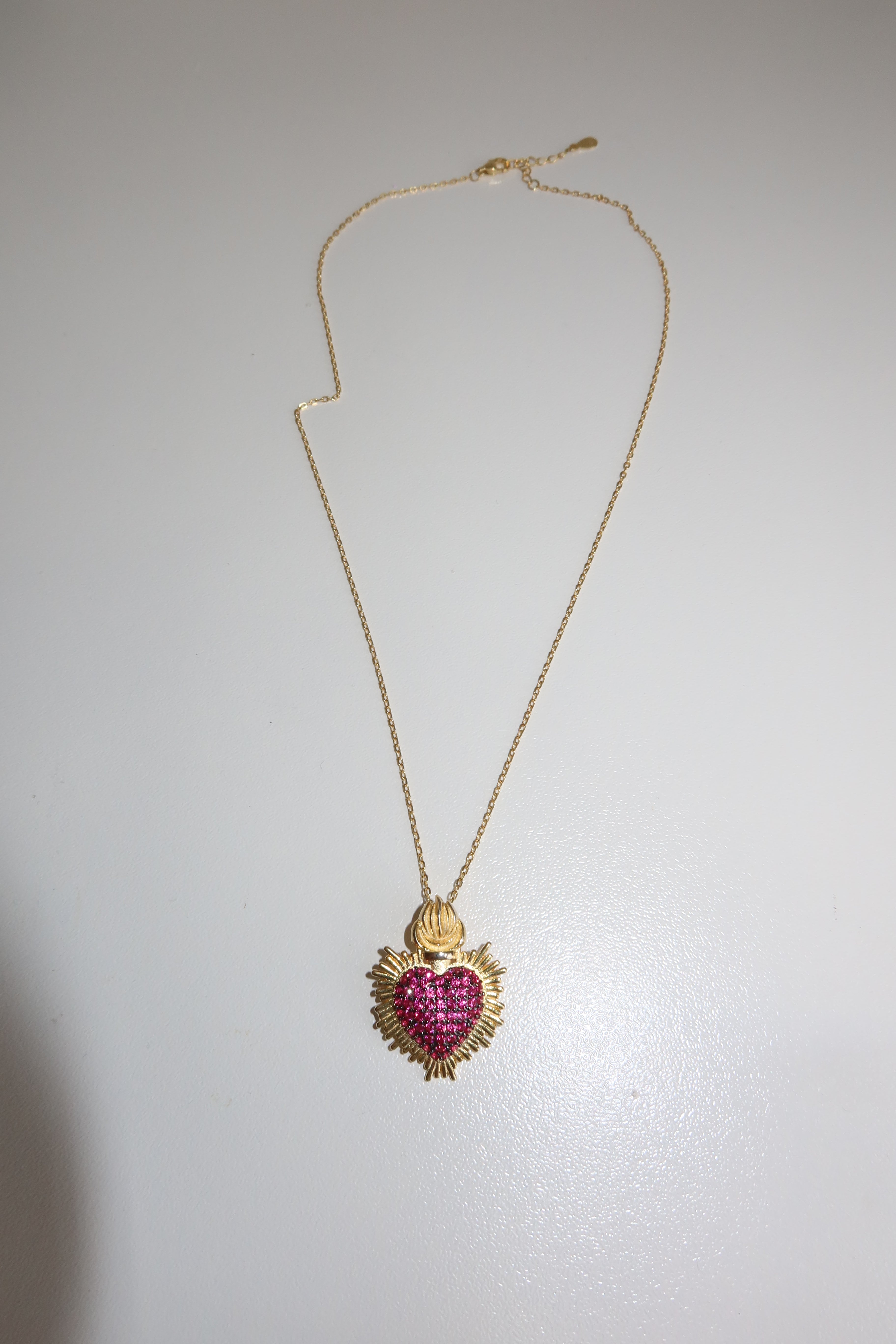 Collana Cuore Sacro Ruby