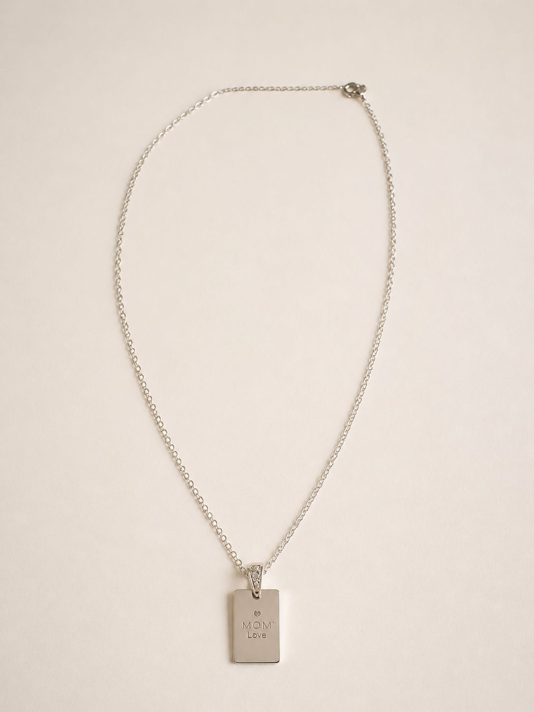Collana Targhetta Mom Love